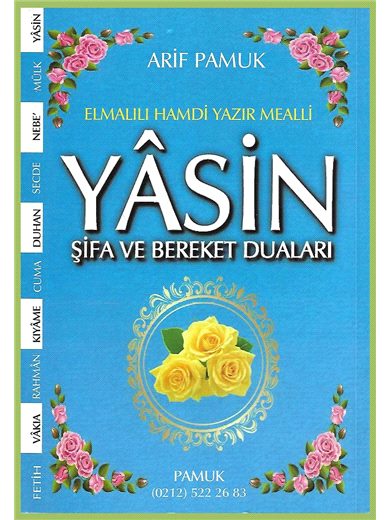 Fihristli Elmalılı Hamdi Yazır Mealli Yasin Şifa ve Bereket Duaları / Yas-133
