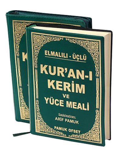 Üçlü Kuran-ı Kerim Yüce Meali - Çanta boy / Üçlü-011